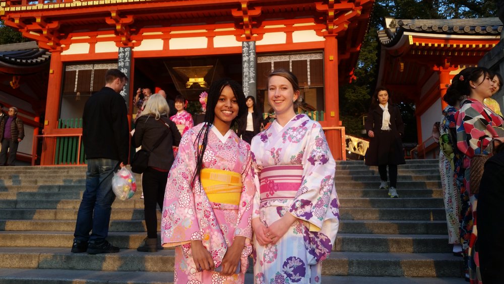 two women in kimonos