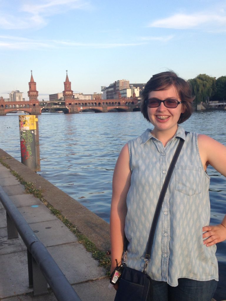 Kaylee on a bridge in Freiburg