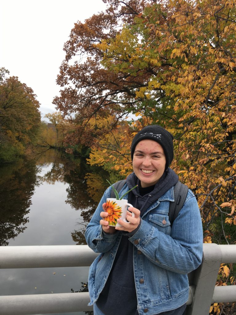 Kaylee on the red cedar bridge