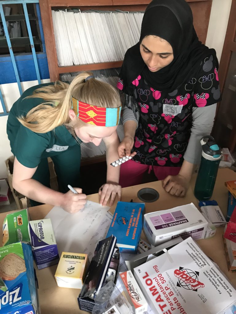Mariam at the clinic