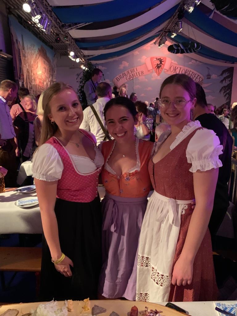 Grace in Germany in traditional costumes