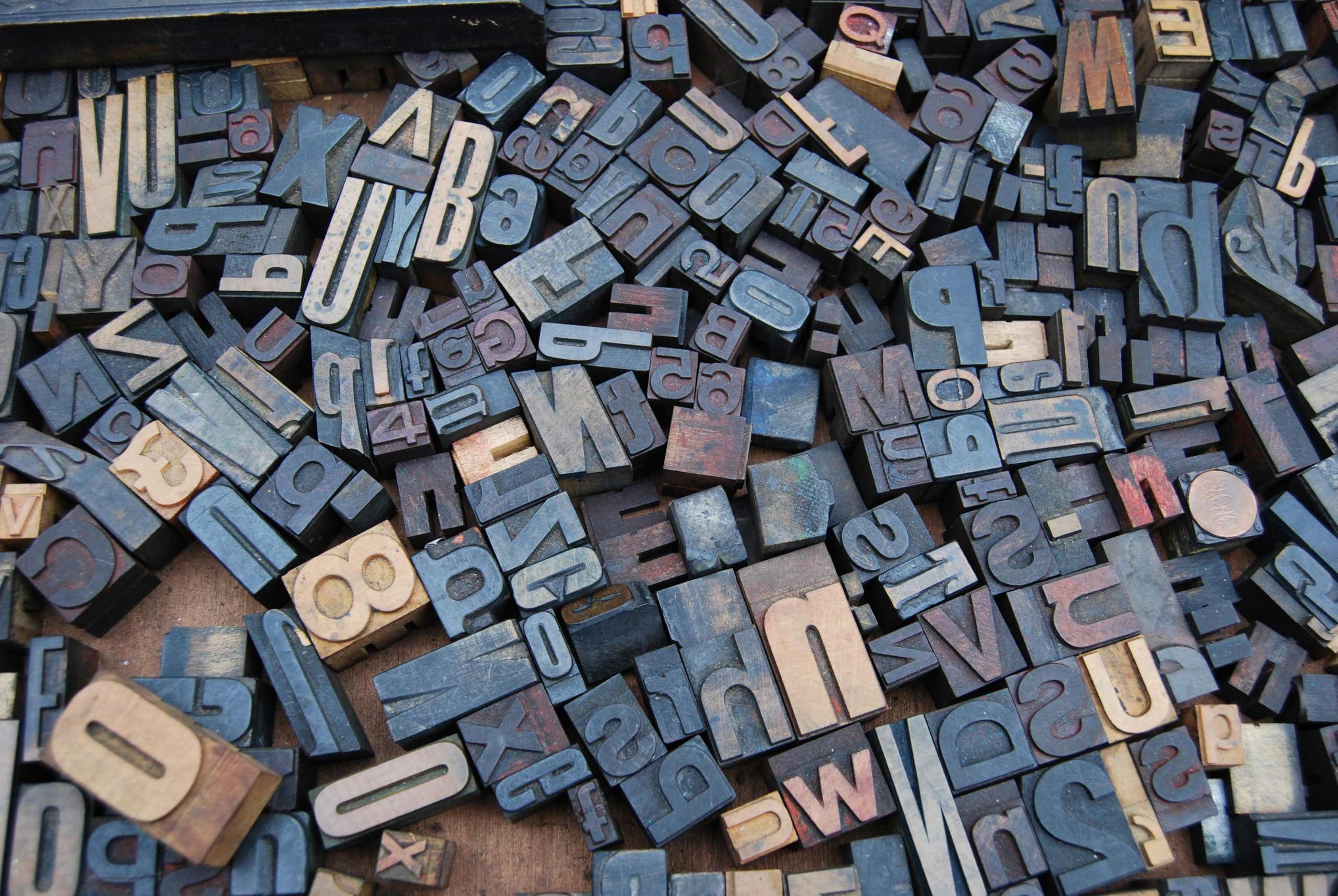 Picture of printing press blocks